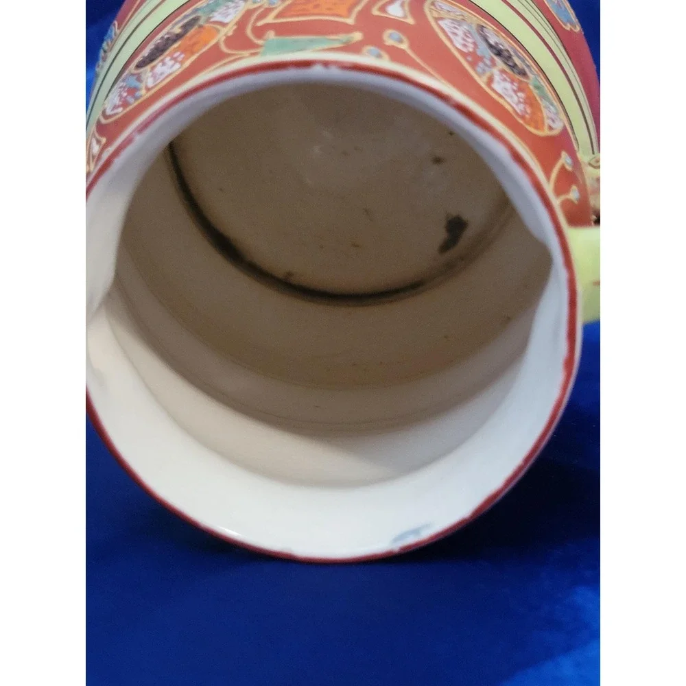 Ceramic Vase, Royal Trico, Two-handled Art Deco Motifs Japan Handpainted Vintage